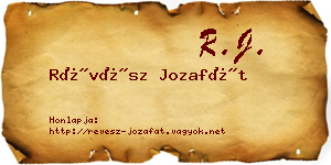 Révész Jozafát névjegykártya